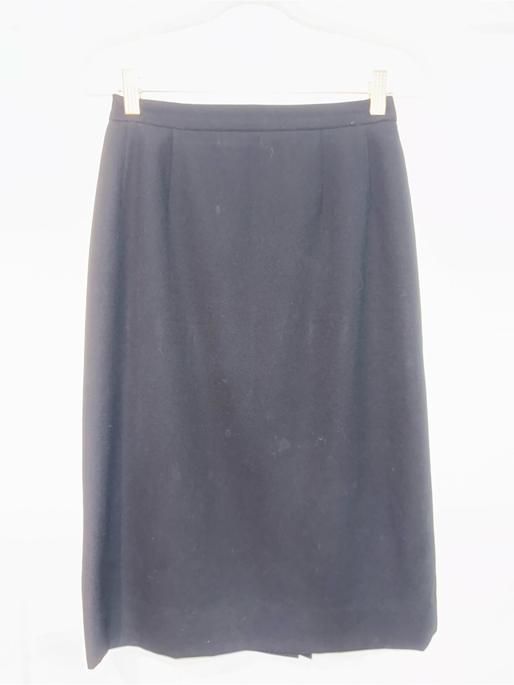 Austin Reed Black 100% Worsted Wool Pencil Skirt Women’s Size 4 Lined Midi